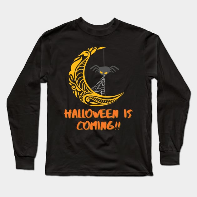 Halloween is Coming!! Long Sleeve T-Shirt by Introvert Home 